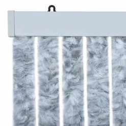 VidaXL Moustiquaire Blanc et gris 56x200 cm Chenille -Habillages de fenêtre Soldes image 5 315132