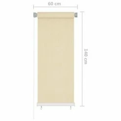 VidaXL Store roulant d'extérieur Crème 60x140 cm PEHD -Habillages de fenêtre Soldes image 6 312601