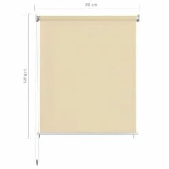 VidaXL Store roulant d'extérieur Crème 80x140 cm PEHD -Habillages de fenêtre Soldes image 6 312602