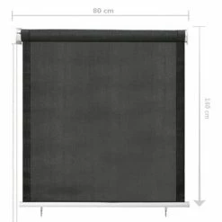 VidaXL Store roulant d'extérieur 80x140 cm Anthracite -Habillages de fenêtre Soldes image 6 312654