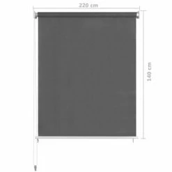 VidaXL Store roulant d'extérieur 220x140 cm Anthracite -Habillages de fenêtre Soldes image 6 312661