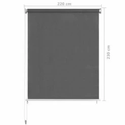 VidaXL Store roulant d'extérieur 220x230 cm Anthracite -Habillages de fenêtre Soldes image 6 312674