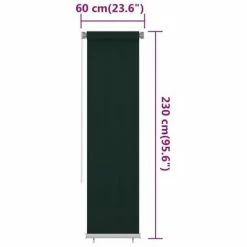 VidaXL Store roulant d'extérieur 60x230 cm Vert foncé PEHD -Habillages de fenêtre Soldes image 6 312822