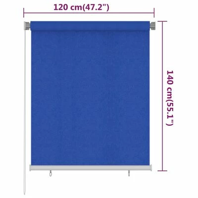 VidaXL Store roulant d'extérieur 120x140 cm Bleu PEHD 8 VidaXL Store roulant d'extérieur 120x140 cm Bleu PEHD – Image 6