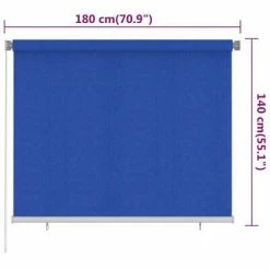 VidaXL Store roulant d'extérieur 180x140 cm Bleu PEHD 13 VidaXL Store roulant d'extérieur 180x140 cm Bleu PEHD -Habillages de fenêtre Soldes image 6 312841