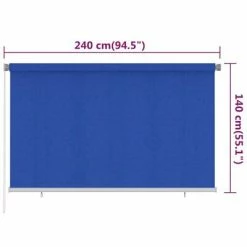 VidaXL Store roulant d'extérieur 240x140 cm Bleu PEHD 13 VidaXL Store roulant d'extérieur 240x140 cm Bleu PEHD -Habillages de fenêtre Soldes image 6 312844