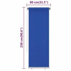 VidaXL Store roulant d'extérieur 80x230 cm Bleu PEHD 13 VidaXL Store roulant d'extérieur 80x230 cm Bleu PEHD -Habillages de fenêtre Soldes image 6 312849