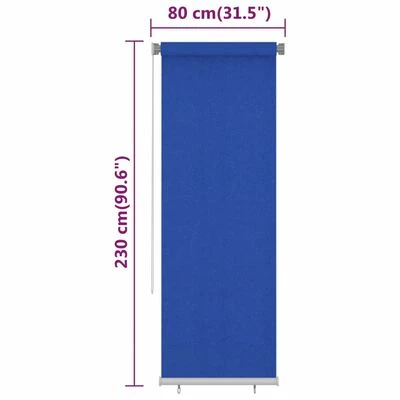 VidaXL Store roulant d'extérieur 80x230 cm Bleu PEHD 8 VidaXL Store roulant d'extérieur 80x230 cm Bleu PEHD – Image 6