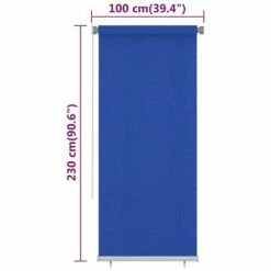 VidaXL Store roulant d'extérieur 100x230 cm Bleu PEHD 13 VidaXL Store roulant d'extérieur 100x230 cm Bleu PEHD -Habillages de fenêtre Soldes image 6 312850