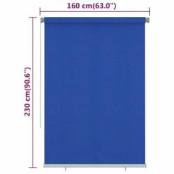 VidaXL Store roulant d'extérieur 160x230 cm Bleu PEHD -Habillages de fenêtre Soldes image 6 312853