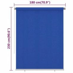 VidaXL Store roulant d'extérieur 180x230 cm Bleu PEHD 13 VidaXL Store roulant d'extérieur 180x230 cm Bleu PEHD -Habillages de fenêtre Soldes image 6 312854