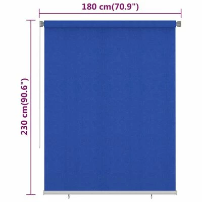 VidaXL Store roulant d'extérieur 180x230 cm Bleu PEHD 8 VidaXL Store roulant d'extérieur 180x230 cm Bleu PEHD – Image 6