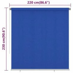 VidaXL Store roulant d'extérieur 220x230 cm Bleu PEHD 13 VidaXL Store roulant d'extérieur 220x230 cm Bleu PEHD -Habillages de fenêtre Soldes image 6 312856