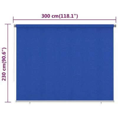 VidaXL Store roulant d'extérieur 300x230 cm Bleu PEHD 8 VidaXL Store roulant d'extérieur 300x230 cm Bleu PEHD – Image 6