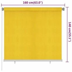 VidaXL Store roulant d'extérieur 160x140 cm Jaune PEHD 13 VidaXL Store roulant d'extérieur 160x140 cm Jaune PEHD -Habillages de fenêtre Soldes image 6 312866