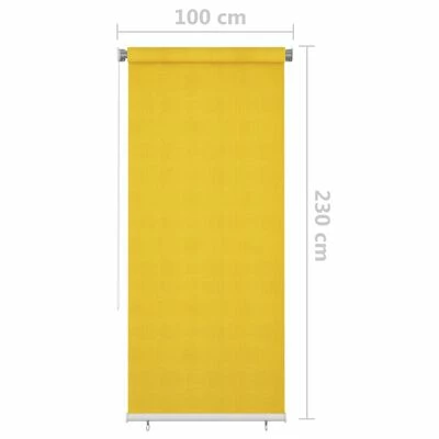 VidaXL Store roulant d'extérieur 100x230 cm Jaune 8 VidaXL Store roulant d'extérieur 100x230 cm Jaune – Image 6