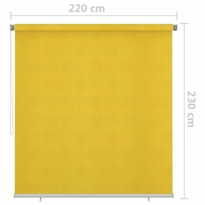 VidaXL Store roulant d'extérieur 220x230 cm Jaune 8 VidaXL Store roulant d'extérieur 220x230 cm Jaune – Image 6