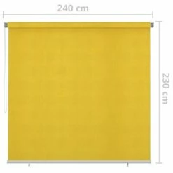 VidaXL Store roulant d'extérieur 240x230 cm Jaune 13 VidaXL Store roulant d'extérieur 240x230 cm Jaune -Habillages de fenêtre Soldes image 6 312883