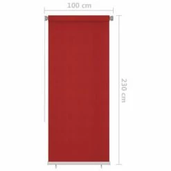 VidaXL Store roulant d'extérieur 100x230 cm Rouge 13 VidaXL Store roulant d'extérieur 100x230 cm Rouge -Habillages de fenêtre Soldes image 6 312902