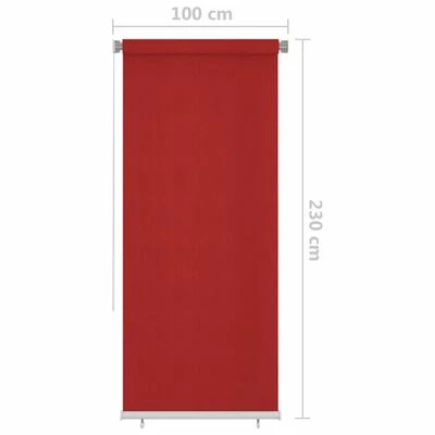 VidaXL Store roulant d'extérieur 100x230 cm Rouge 8 VidaXL Store roulant d'extérieur 100x230 cm Rouge – Image 6