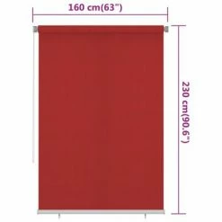 VidaXL Store roulant d'extérieur 160x230 cm Rouge PEHD -Habillages de fenêtre Soldes image 6 312905