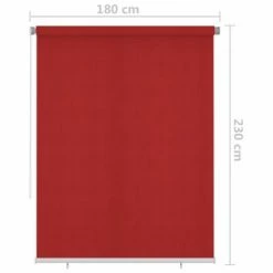VidaXL Store roulant d'extérieur 180x230 cm Rouge -Habillages de fenêtre Soldes image 6 312906