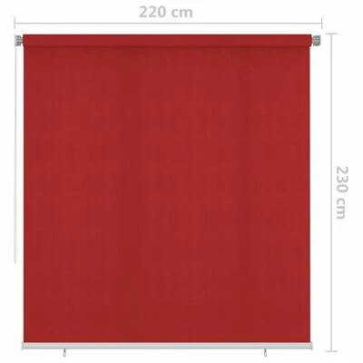 VidaXL Store roulant d'extérieur 220x230 cm Rouge 8 VidaXL Store roulant d'extérieur 220x230 cm Rouge – Image 6