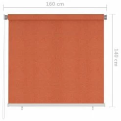 VidaXL Store roulant d'extérieur 160x140 cm Orange 13 VidaXL Store roulant d'extérieur 160x140 cm Orange -Habillages de fenêtre Soldes image 6 312918