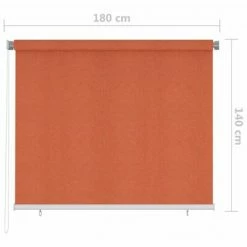 VidaXL Store roulant d'extérieur 180x140 cm Orange -Habillages de fenêtre Soldes image 6 312919