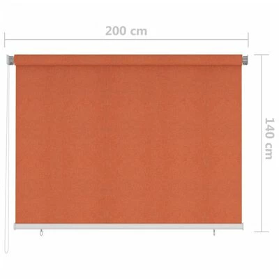 VidaXL Store roulant d'extérieur 200x140 cm Orange 8 VidaXL Store roulant d'extérieur 200x140 cm Orange – Image 6