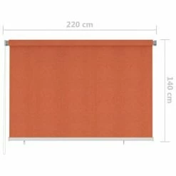 VidaXL Store roulant d'extérieur 220x140 cm Orange -Habillages de fenêtre Soldes image 6 312921