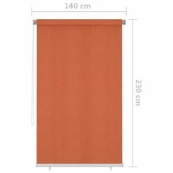 VidaXL Store roulant d'extérieur 140x230 cm Orange -Habillages de fenêtre Soldes image 6 312930