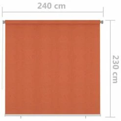 VidaXL Store roulant d'extérieur 240x230 cm Orange -Habillages de fenêtre Soldes image 6 312935