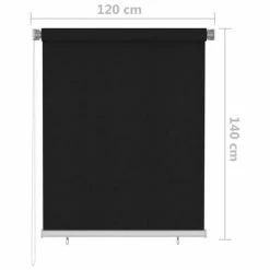 VidaXL Store roulant d'extérieur 120x140 cm Noir -Habillages de fenêtre Soldes image 6 312942
