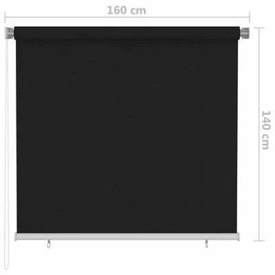 VidaXL Store roulant d'extérieur 160x140 cm Noir 8 VidaXL Store roulant d'extérieur 160x140 cm Noir – Image 6
