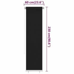 VidaXL Store roulant d'extérieur 60x230 cm Noir PEHD -Habillages de fenêtre Soldes image 6 312952