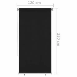 VidaXL Store roulant d'extérieur 120x230 cm Noir -Habillages de fenêtre Soldes image 6 312955