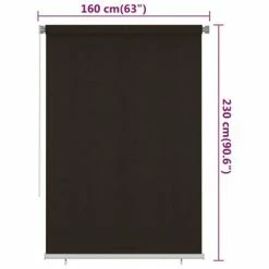 VidaXL Store roulant d'extérieur 160x230 cm Marron PEHD -Habillages de fenêtre Soldes image 6 312983
