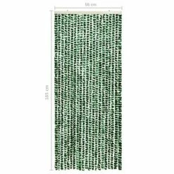 VidaXL Moustiquaire Vert et blanc 56x185 cm Chenille -Habillages de fenêtre Soldes image 6 325445