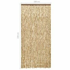 VidaXL Moustiquaire Beige et marron 100x220 cm Chenille -Habillages de fenêtre Soldes image 6 325450