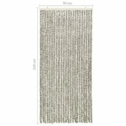 VidaXL Moustiquaire Gris clair et gris foncé 90x220 cm Chenille -Habillages de fenêtre Soldes image 6 325455