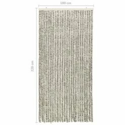 VidaXL Moustiquaire Gris clair et gris foncé 100x220 cm Chenille -Habillages de fenêtre Soldes image 6 325456