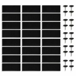 VidaXL Rideau de porte contre insectes 210x100cm 2 pcs Magnétique Noir -Habillages de fenêtre Soldes image 6 40920