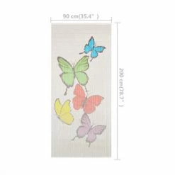 VidaXL Rideau de porte contre insectes Bambou 90 x 200 cm -Habillages de fenêtre Soldes image 6 45738